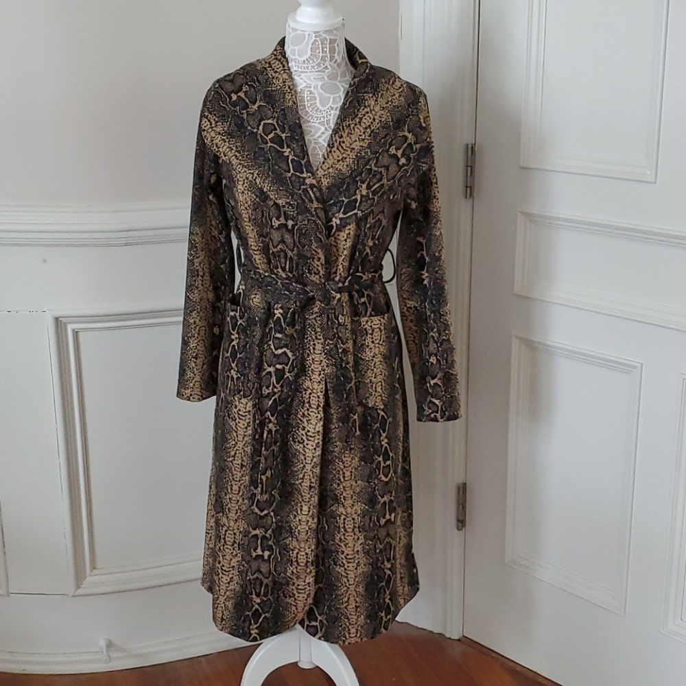 NWOT Shinestar long wrap jacket